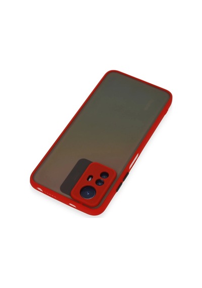 Gld-spt- Newface Xiaomi Redmi Note 12s Kılıf Montreal Silikon Kapak - Kırmızı