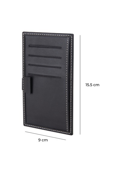 2K S.deri Kartlık Cüzdan Siyah Wallet And Card Holder Vegan 9x15,5 Cm. Black Siyah