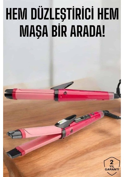 Hem Düzleştirici Hem Maşa Saç Şekillendirici Çok Renkli