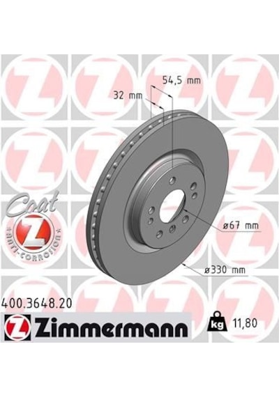 Zımmermann 400.3648.20 Fren Diski Ön 4-matic Mercedes W166 C292 W251 A1644211312 -
