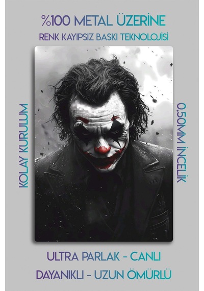 Metal Baskı - Dekoratif Joker Tablo