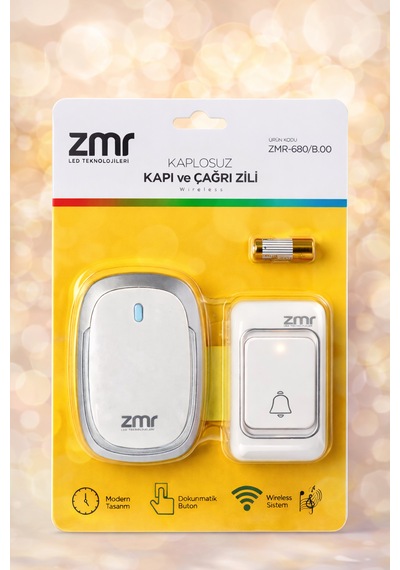 Pilli Kablosuz Kapı Ve Çağrı Zili Piller Dahil