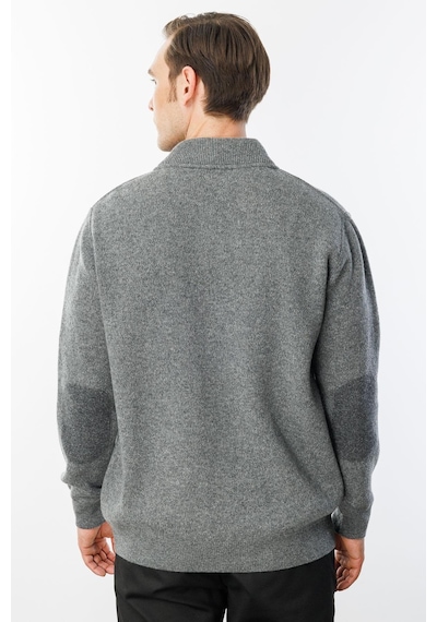 Jack & Jones Desen Erkek Minimalist Uzun Kol Kazak Mont - Günlük & Şık Füme