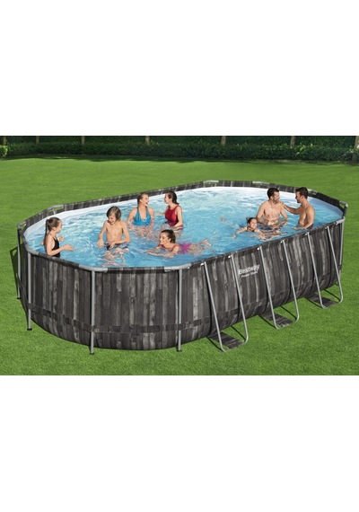 Bestway 5611r Power Steel Prefabrik Yer Üstü Havuz Seti 6,10m X 3,66 M X 1,22 M