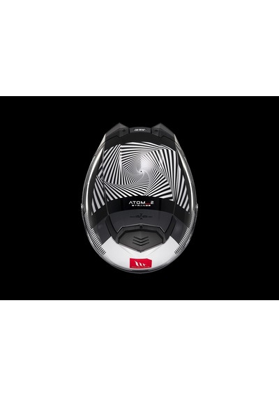 Mt Helmets Mt Atom 2 Strange B2 Çene Açılır Kask Siyah Beyaz