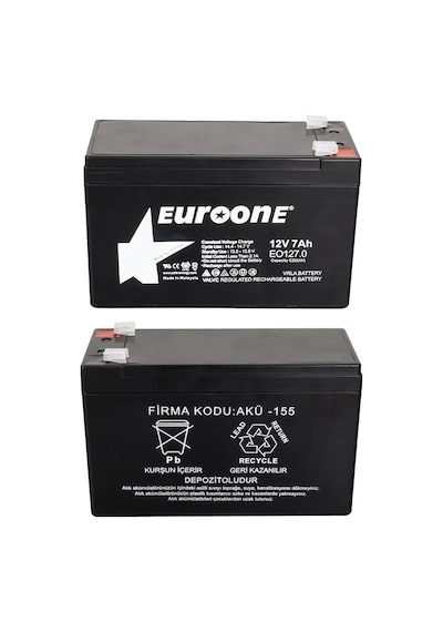 Euroone Eo127.0 12 Volt 7 Amper Bakımsız Kuru Akü-179502