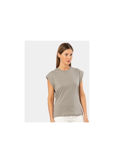 Türen Kadın Vatka Görünümlü T-shirt 3401/gri 001