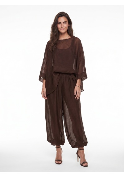 Onloox Kadın Acı Kahve Acı Kahve Tencel Kumaş Geniş Paça Salaş Kesim Pelerin Detaylı Astarlı Alt Üst Takım Acı Kahverengi Onloox Kadın Acı Kahve Acı Kahve Tencel Kumaş Geniş Paça Salaş Kesim Pelerin Detaylı Astarlı Alt Üst Takım Acı Kahverengi