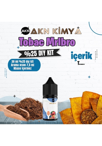Tobac Mrlbro Yoğun Dıy Kit Gıda Aroması %25 Oranda Aroma İçerir Hazır Değildir 30 Ml