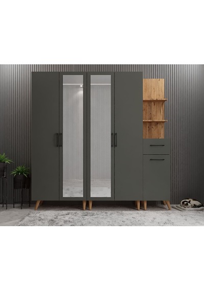 Açelya Portmanto Vestiyer Ayakkabılık Çf M1 200cm Montaj Dahil
