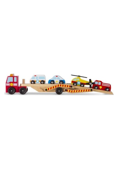 Melissa And Doug Ahşap Acil Yardım Araçları Taşıyıcı Tır