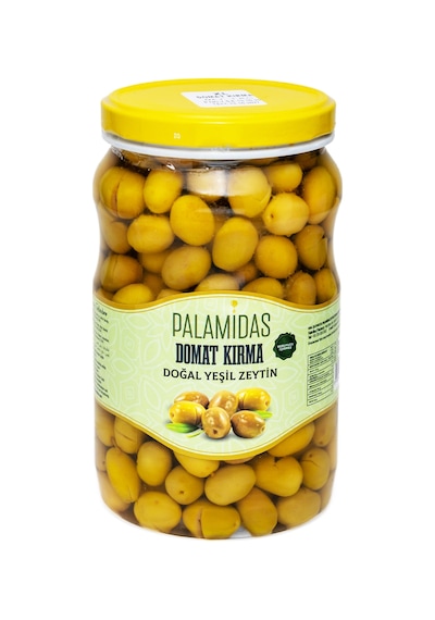 Domat Kırma Yeşil Zeytin 1000 Gr Pet Kavanoz