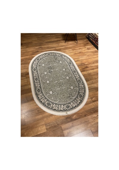 Girit Gr00a Gri Oval Halı Çok Renkli