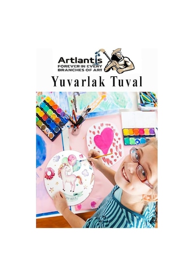 Yuvarlak Tuval 20x20 Cm 1 Adet Arkadan Zımbalı Astarlı Resim Tuvali Akrilik Boya Yağlı Boya Daire Tuval Diğer