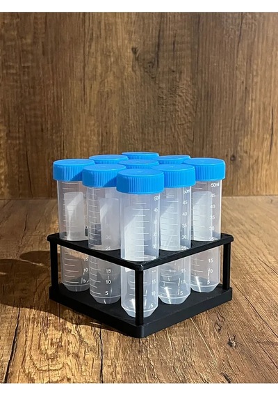 50ml Falkon Minimal Deney Tüpü Standı 3 3 Tüpler Görsel Amaçlıdır