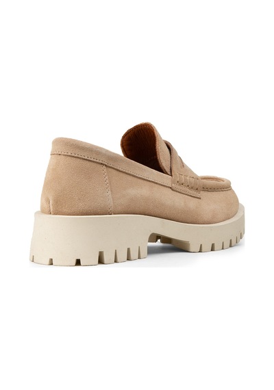 Deery Kadın Hakiki Süet Bej Loafer Ayakkabı - 02034zbejc01 Bej