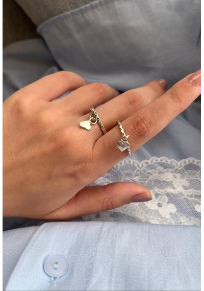 Charm Burgu Yüzük Gümüş