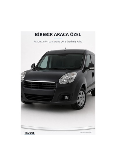 Fiat Doblo 2 2010-2014 Uyumlu Krom Ön Panjur Çıtası 1 Parça Paslanmaz Çelik