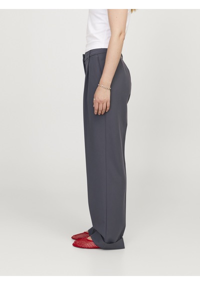 Jack & Jones Kadın Pile Detayli Kumas Pantolon - Mary - 12236944 Asphalt Füme