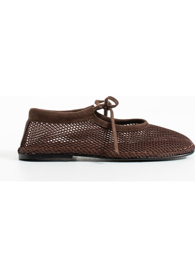 Duxal Shoes John Kadın Kahverengi Nefes Alan File Babet Bağcıklı Yazlık Ayakkabı Acıkahve
