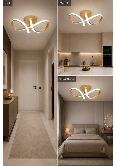 Savo Led Plafonyer Avize Beyaz Işık Eskitme