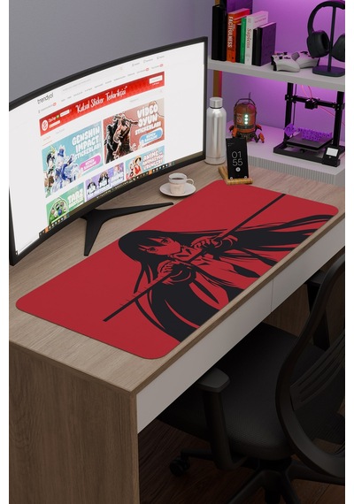 Akame Ga Kill Anime V1 - 90x40 Xxl Gaming Kauçuk Kaymaz Taban Mouse Pad Fare Altlığı