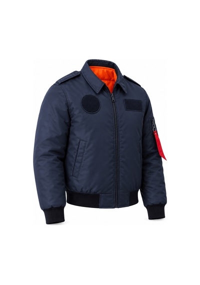 Yakalı Pilot Montu Lacivert Kumaş Syk88 L