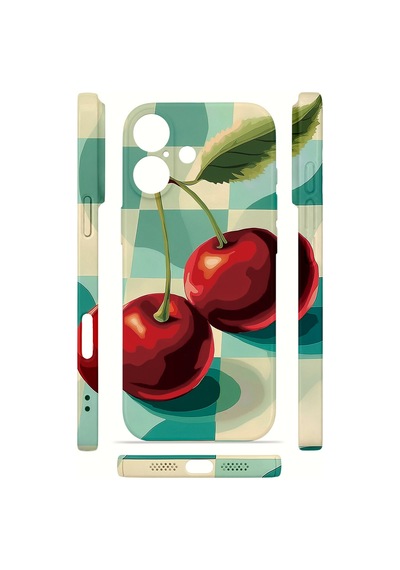 Apple iPhone Uyumlu 17 Vorian İnce Kamera Korumalı Mika Kılıf Cherry Picnic Cherry Picnic Mika