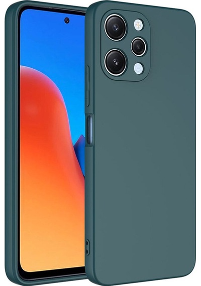 Xiaomi Redmi 12 Kılıf Zore Mara Lansman Kapak Koyu Yeşil