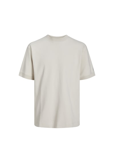 Jack & Jones Erkek Bisiklet Yaka Kısa Kollu Tişört - Deco 12253379 Moonbeam Siyah