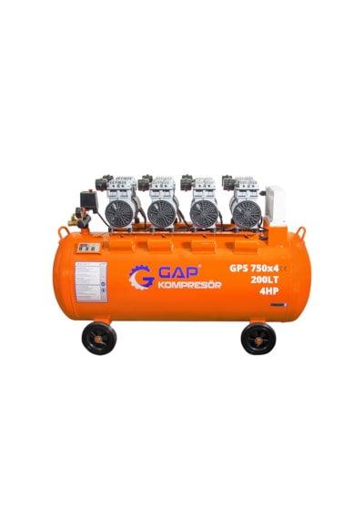 Sessiz Ve Yağsız Hava Kompresörü 200 Lt 4 Hp