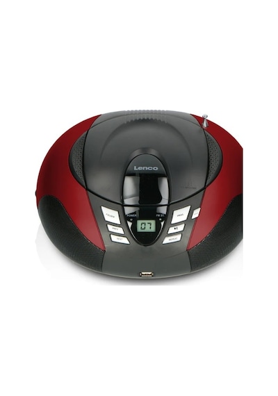 Lenco Scd-37 Usb Kırmızı - Taşınabilir Fm Radyo Cd Ve Usb Oynatıcı - Kırmızı