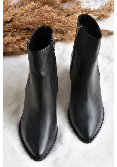 Fox Shoes Siyah Kalın Topuklu Kadın Bot L251089309 Fox Shoes Siyah Kalın Topuklu Kadın Bot L251089309