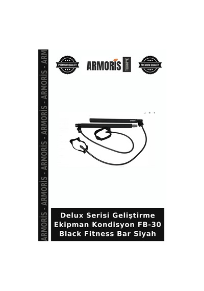 Delux Serisi Geliştirme Ekipman Kondisyon Fb-30 Black Fitness Bar Siyah