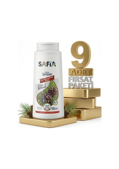 Safia Saç Dökülmesine Karşı Şampuan 9x650 Ml