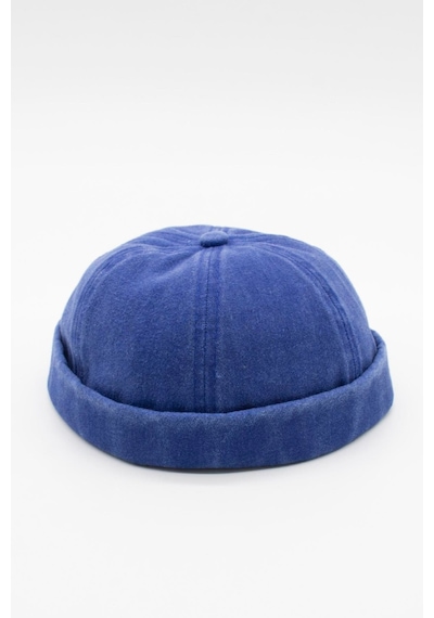 Külah Vintage Retro Mavi Eskitme Pamuk Cap Docker Şapka Mavi