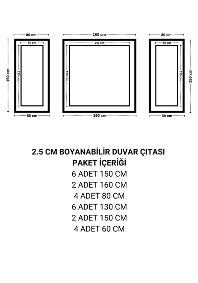 Boyanabilir Dekoratif Hazır Kesimli Duvar Çıtası Kolay Kurulum