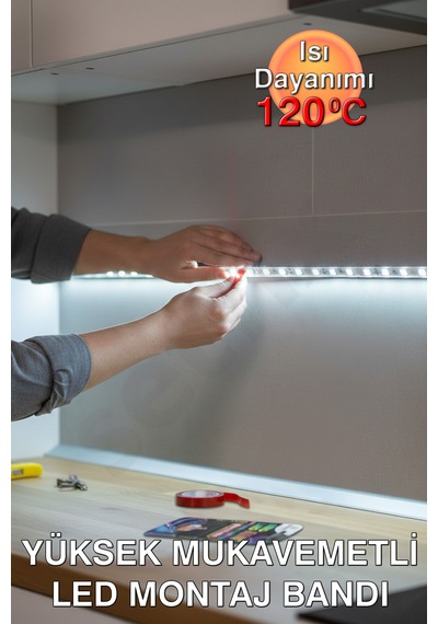 Led Montaj Bandı 10mm X 5mt, Şeffaf