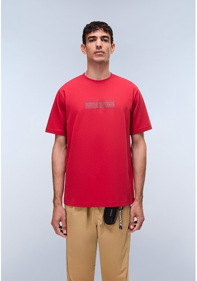 Napapijri S-box Logo Ss 1 Erkek T-shirt-31967 Kırmızı