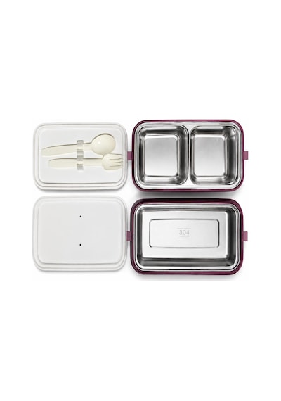 Vagonlife Vgn-6748 Yeşil 700 Ml 2 Katlı Paslanmaz Çelik Lunch Box Beslenme Kabı Çok Renkli