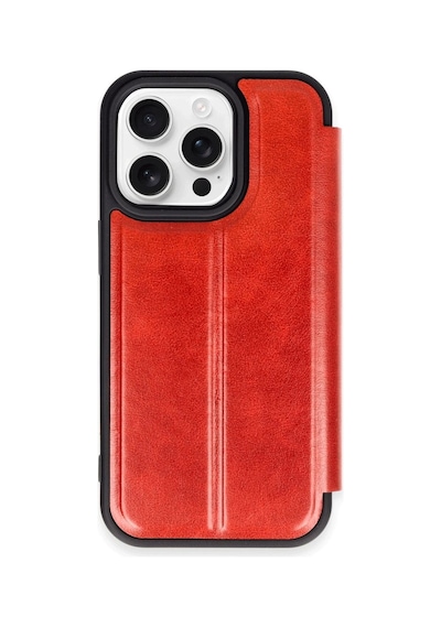 Apple iPhone Uyumlu 14 Pro Max Kılıf Flip Cover - Kırmızı Diğer