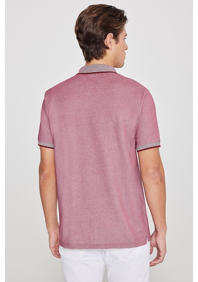 Ac&Co / Altınyıldız Classics 465126505 Polo Yaka Cepli Regular Fit Bol Kesim Düz Tişört Kırmızı