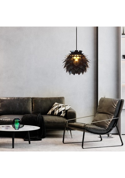 Lotus Ahşap Avize 4 Renk Modern Bohem Rustik Avize Tekli Sarkıt Lamba Butik Otantik Aydınlatma Cafe Salon Mutfak Yemek Masası Hol Antre Siyah Diğer