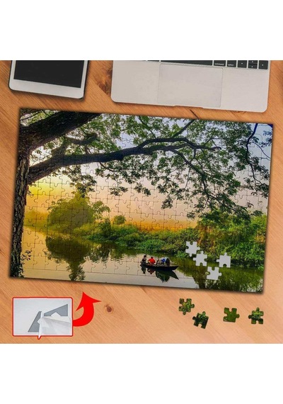 Ağaçların Altında Sandal Turu 240 Parça Puzzle Yapboz Tablo-3673
