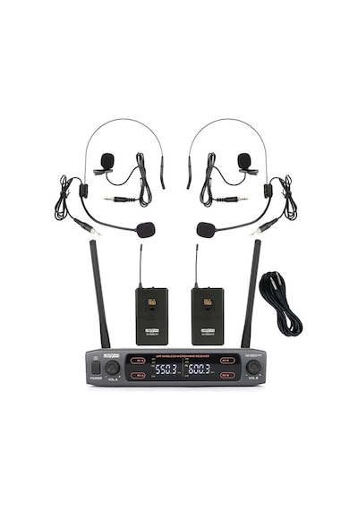 Lastvoice Lv-502h Uhf Dijital 2x24 Kanal Çiftli Yaka Kafa Telsiz Kablosuz Mikrofon
