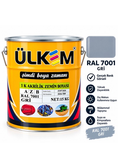 Ülkem 1k Akrilik Zemin Boyası 15kg 15 KG
