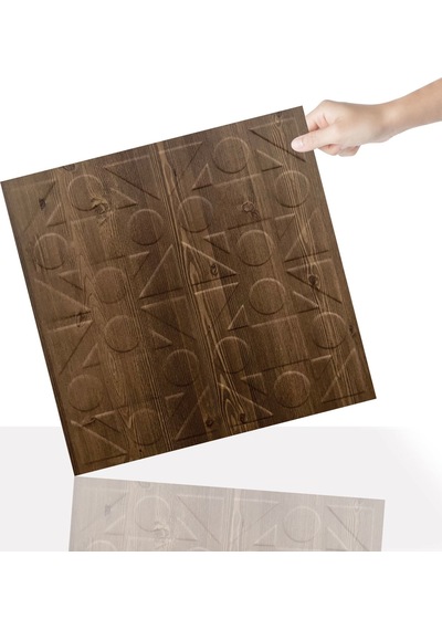 3 Boyutlu Duvar Paneli Kabartmalı Kareli Yuvarlak Desen Pvc 41x41 Cm/ 6 Adet /1 M² Antik