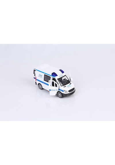 Sesli Işıklı Metal Polis Minibüs 1 32