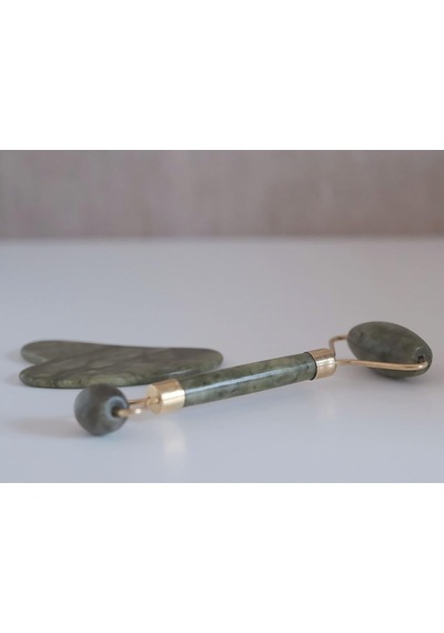 Beper C301abe101 Gua Sha Yeşim Taşında Jade Roller &amp Gua Sha Masaj Aleti, Yüz Ve Vücut Masaj, Rahatlatıcı, Mo