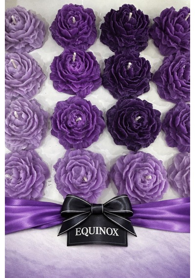 Equinox Mor Tonlarında Şakayık Çiçeği 3adet Dekoratif Hediyelik Mor